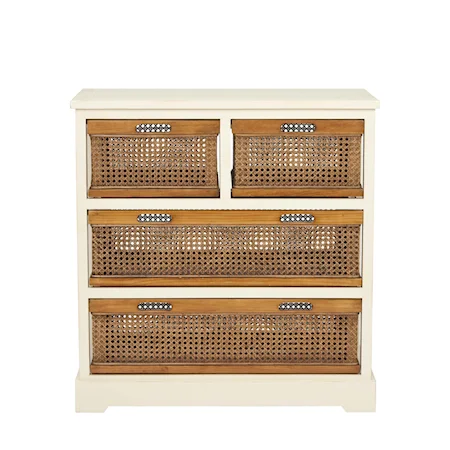 Accent Chest with Woven Baskets